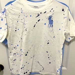 Polo t-shirt white short sleeve boys